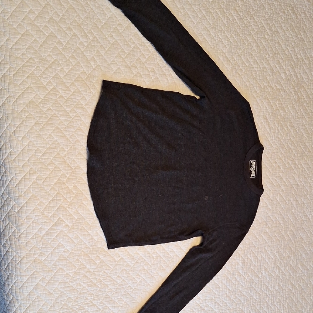 American Eagle Charcoal Crew Neck Thermal Shirt